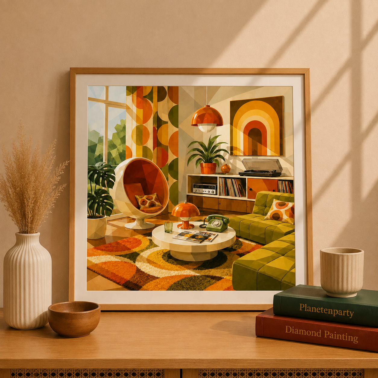 "70th Lounge" / Diamond Painting Bild / 50x50cm / 70 Farben inkl. 8 Sonderfarben / PP039