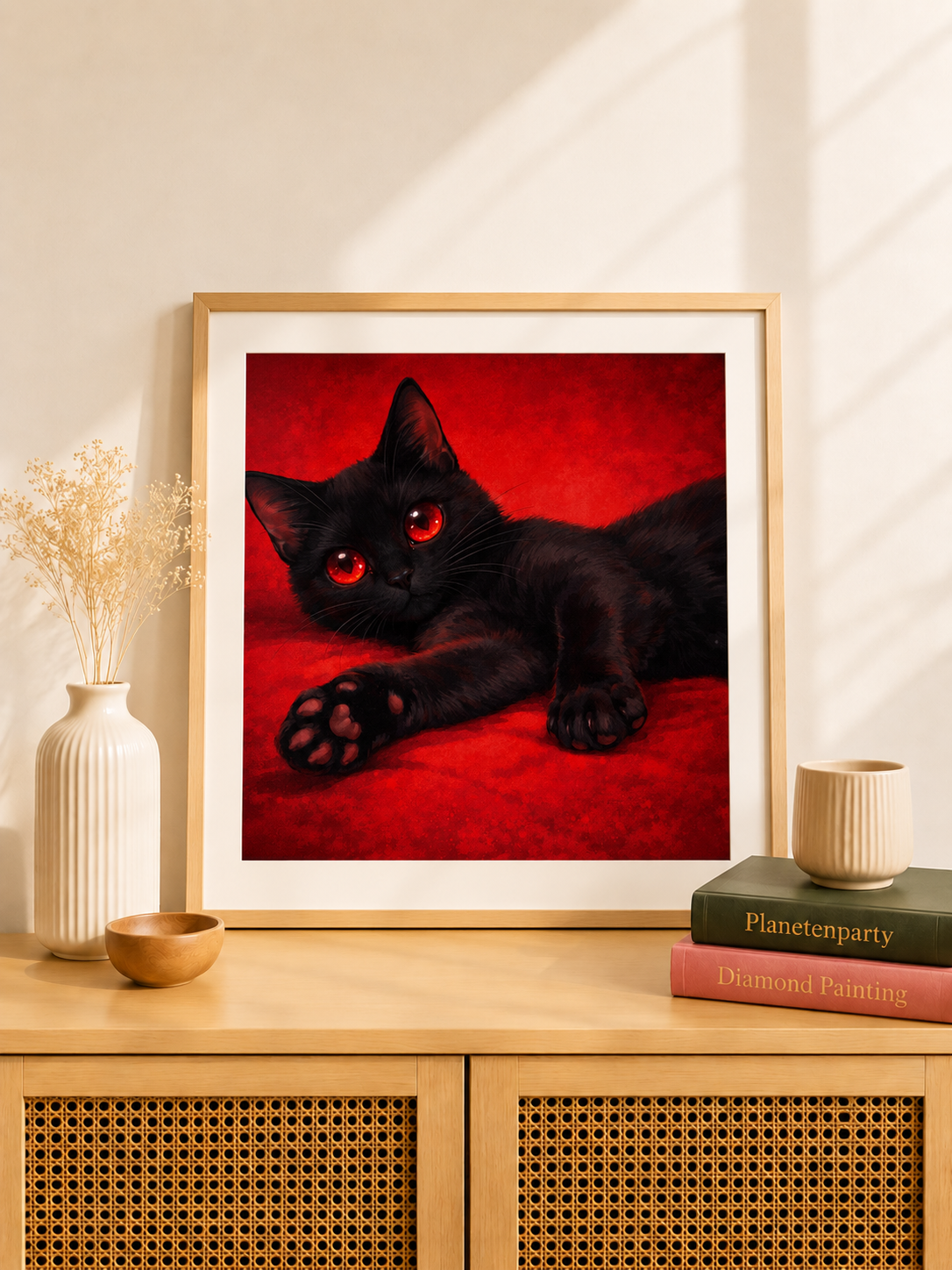 "Black Cat" / Diamond Painting Bild / 50x50cm / 35 farben inkl. 5 Sonderfarben/ PP006