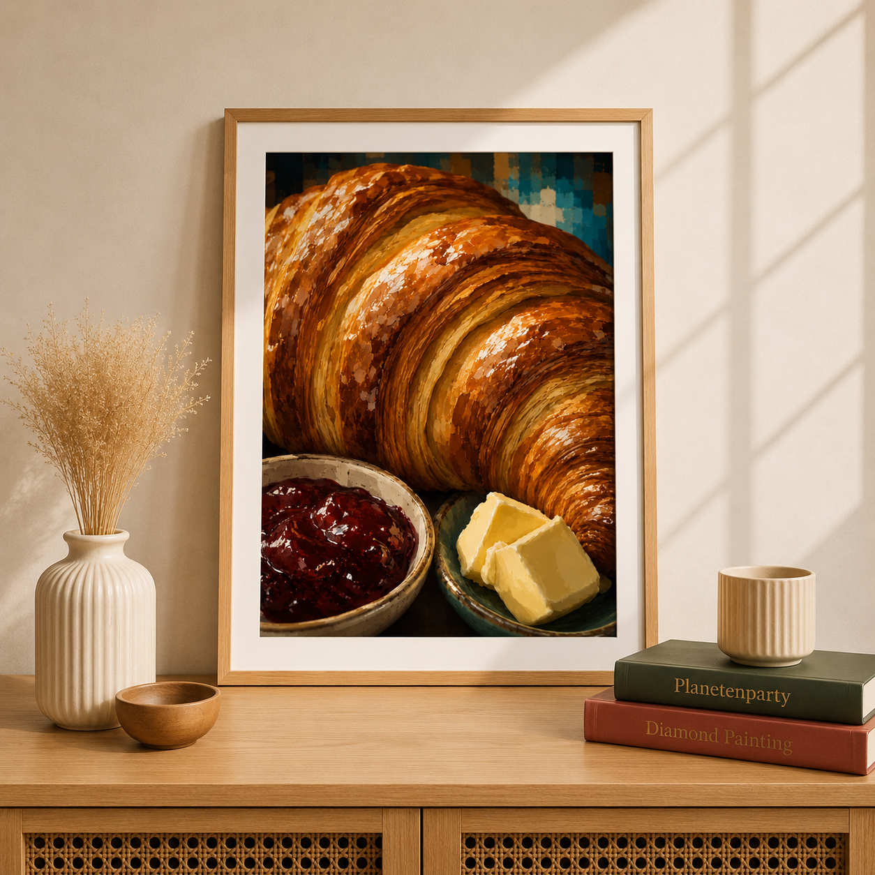"Croissant" / Diamond Painting Bild / 40x50cm / 70 Farben inkl. 10 Sonderfarben / PP024