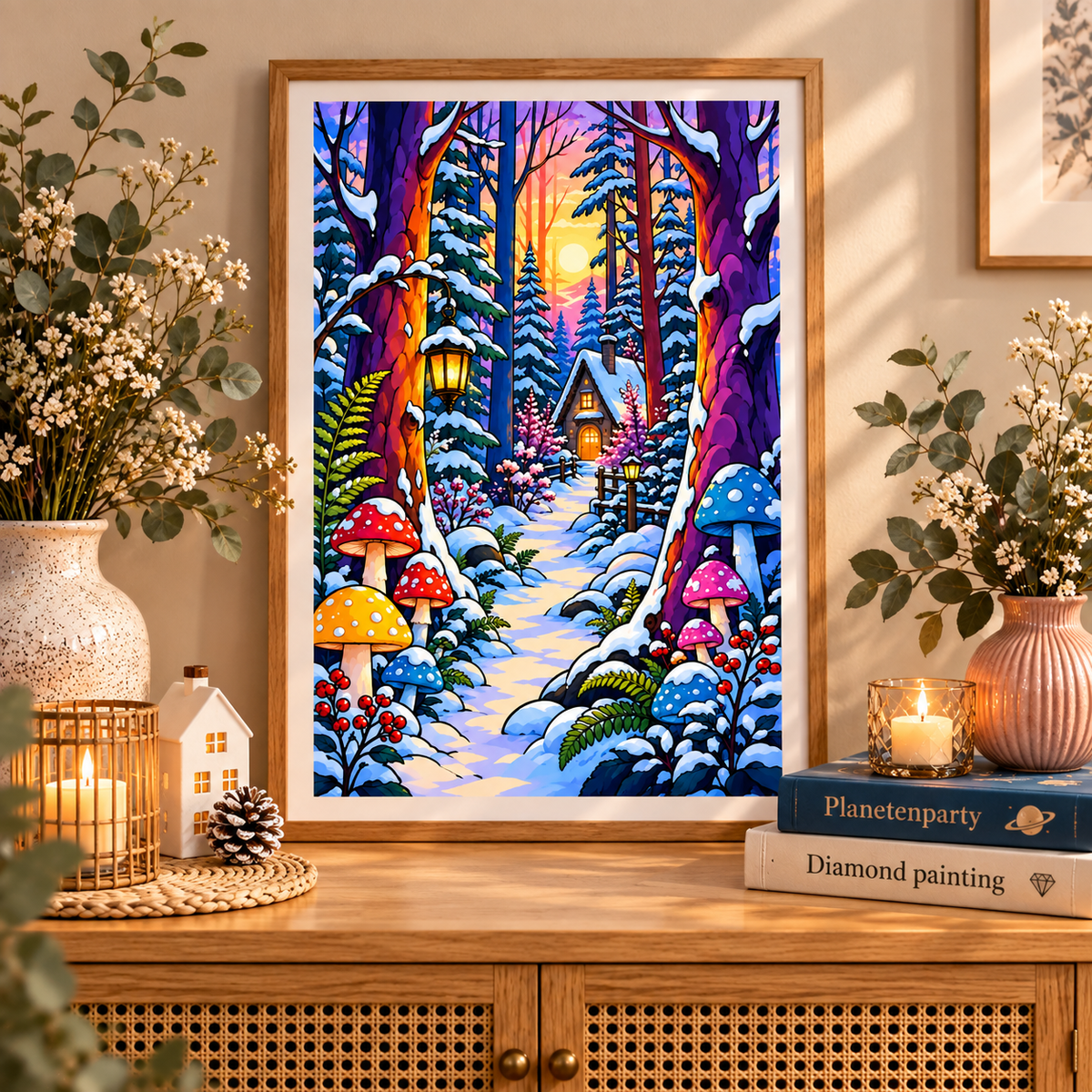 "Im winterlichen Wald" / Diamond Painting Bild / 40x60cm / 70 Farben inkl. 12 Sonderfarben / PP119