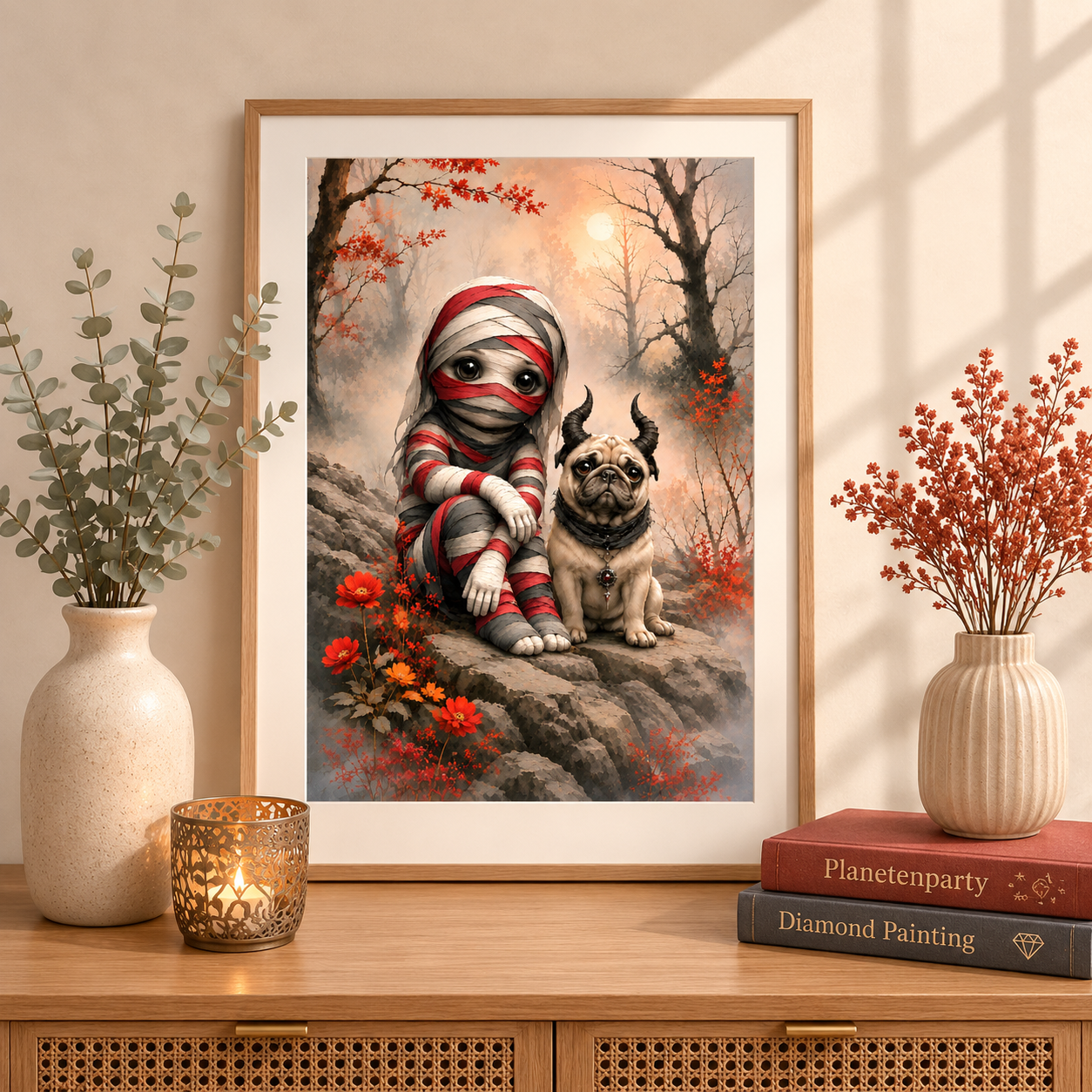 "Mummy`s little Monster" / Diamond Painting Bild / 40x50cm / 70 Farben inkl. 10 Sonderfarben / PP072
