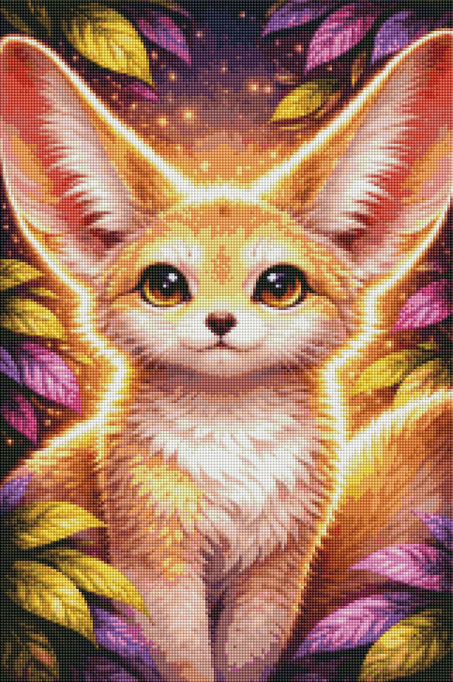 "Wüstenfuchs Ginger" / Diamond Painting Bild / 40x60cm / 60 Farben inkl. 5 Sonderfarben / PP005