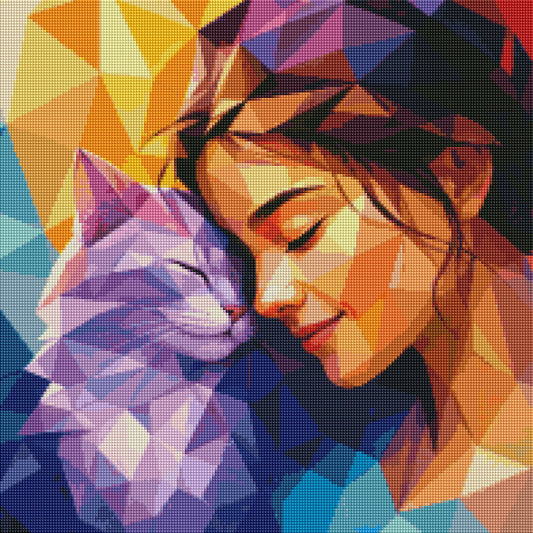 "Vertraute Seelen" / Diamond Painting Bild / 50x50cm / 80 Farben inkl. 9 Sonderfarben / PP118