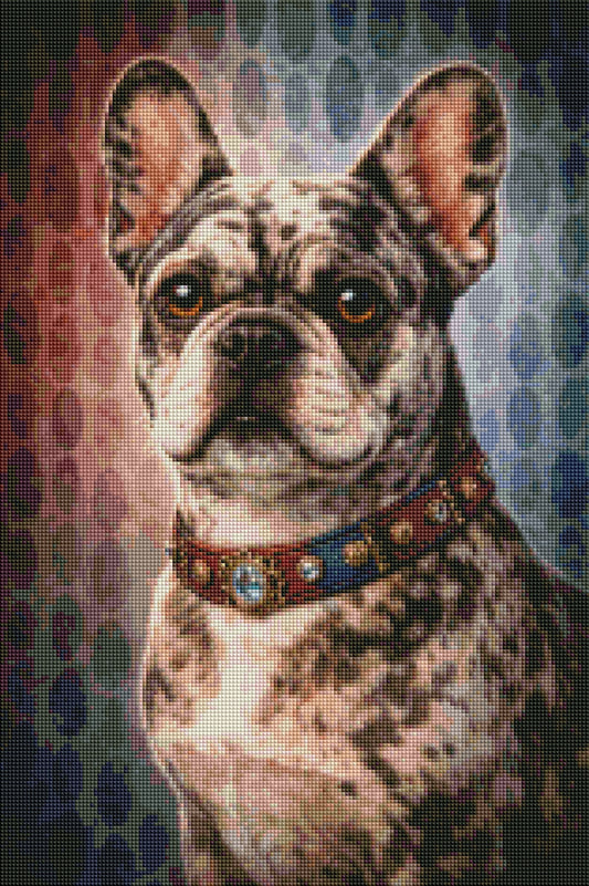 "French and Bully" / Diamond Painting Bild / 40x60cm / 70 Farben inkl. 10 Sonderfarben / PP122
