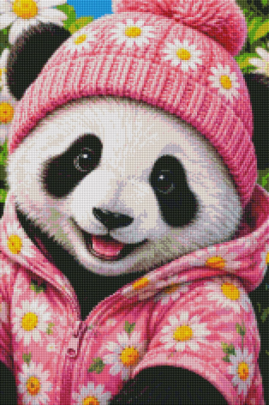 "Daisypanda" / Diamond Painting Bild / 40x60cm / 70 Farben inkl. 10 Sonderfarben / PP133