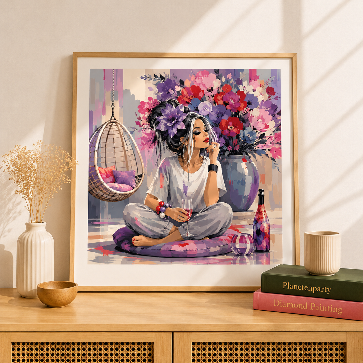 "Velvet Mood" / Diamond Painting Bild / 50x50cm / 60 Farben inkl. 10 Sonderfarben / PP012