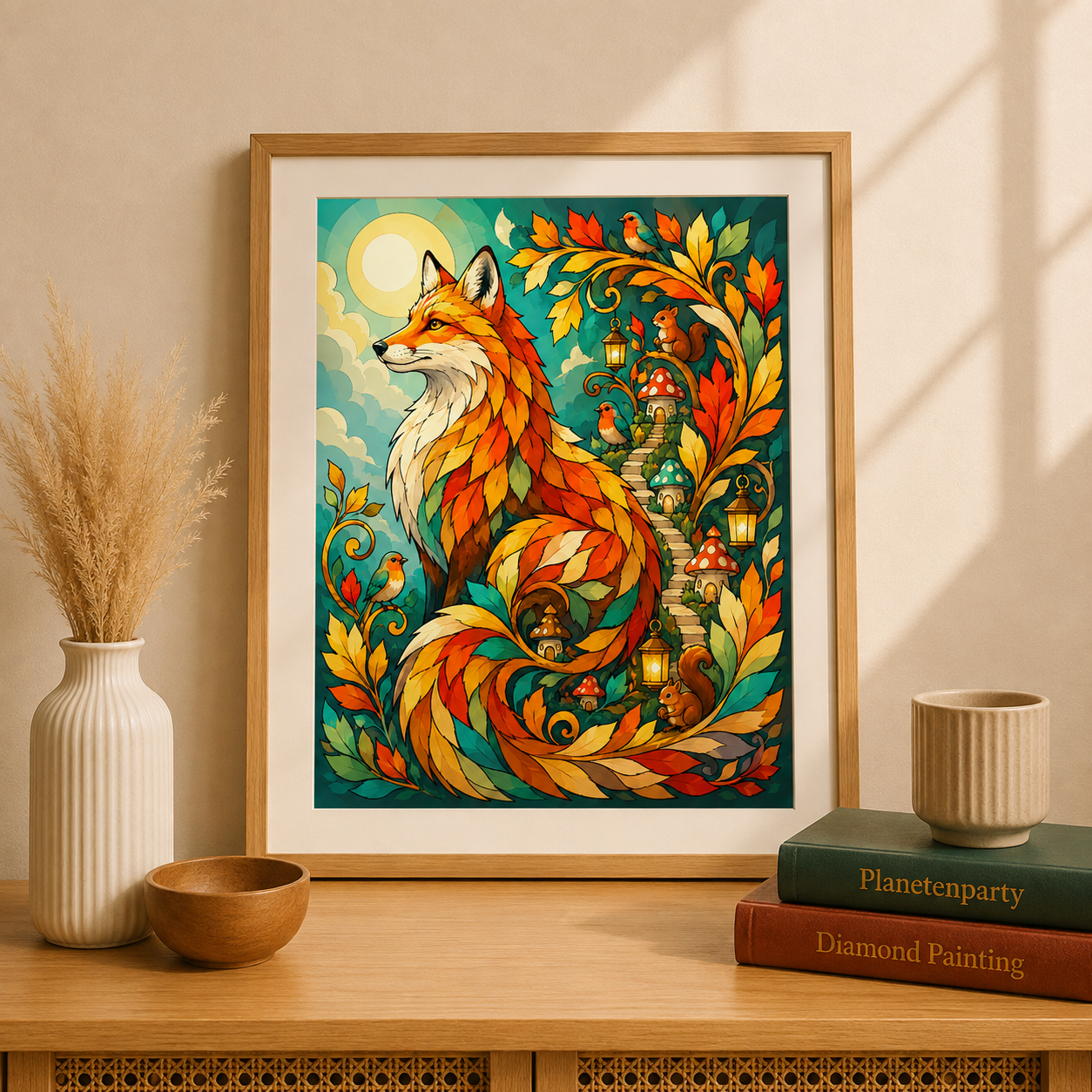 "Herbstfantasie" / Diamond Painting Bild / 40x50cm / 60 Farben inkl. 8 Sonderfarben / PP051