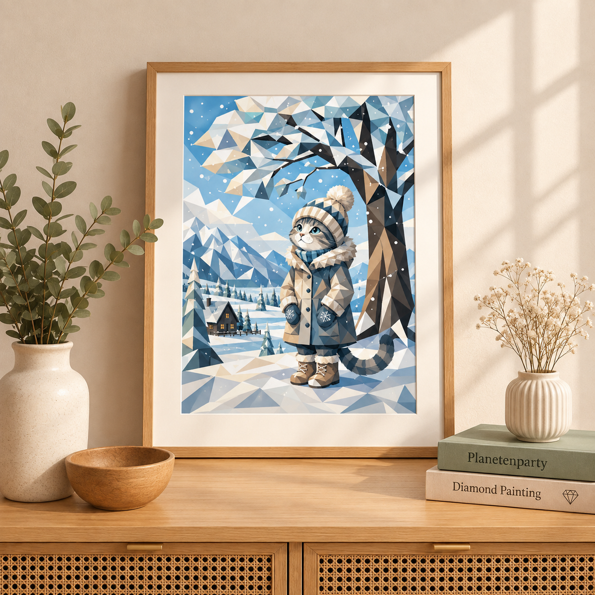 "Draussen im Winter" / Diamond Painting Bild / 40x50cm / 69 Farben inkl. 10 Sonderfarben / PP088