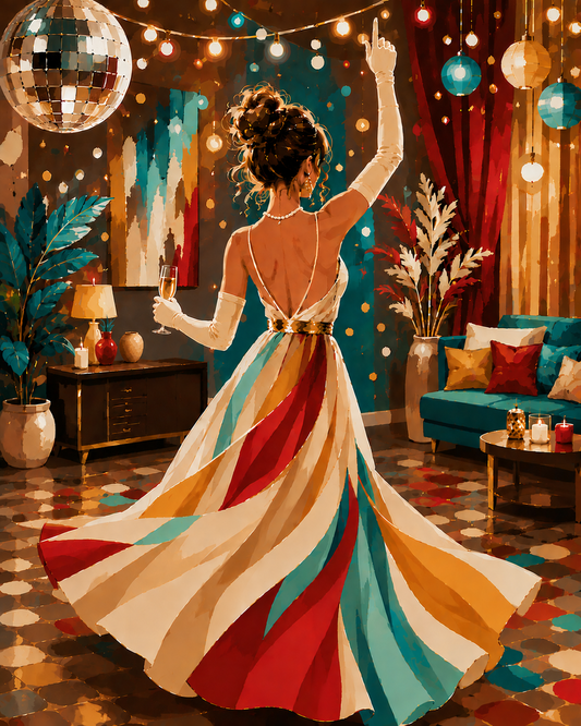 "Glamour" / Diamond Painting Bild / 40x60cm / 65 Farben inkl. 10 Sonderfarben / PP052