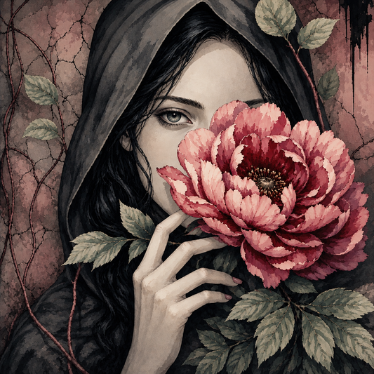 "Mystery Girl" / Diamond Painting Bild / 50x50cm / 70 Farben inkl. 10 Sonderfarben / PP060