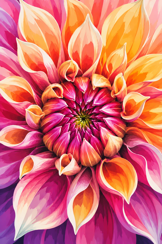 "Pink Sunset" / Diamond Painting Bild / 40x60cm / 65 Farben inkl. 10 Sonderfarben / PP074