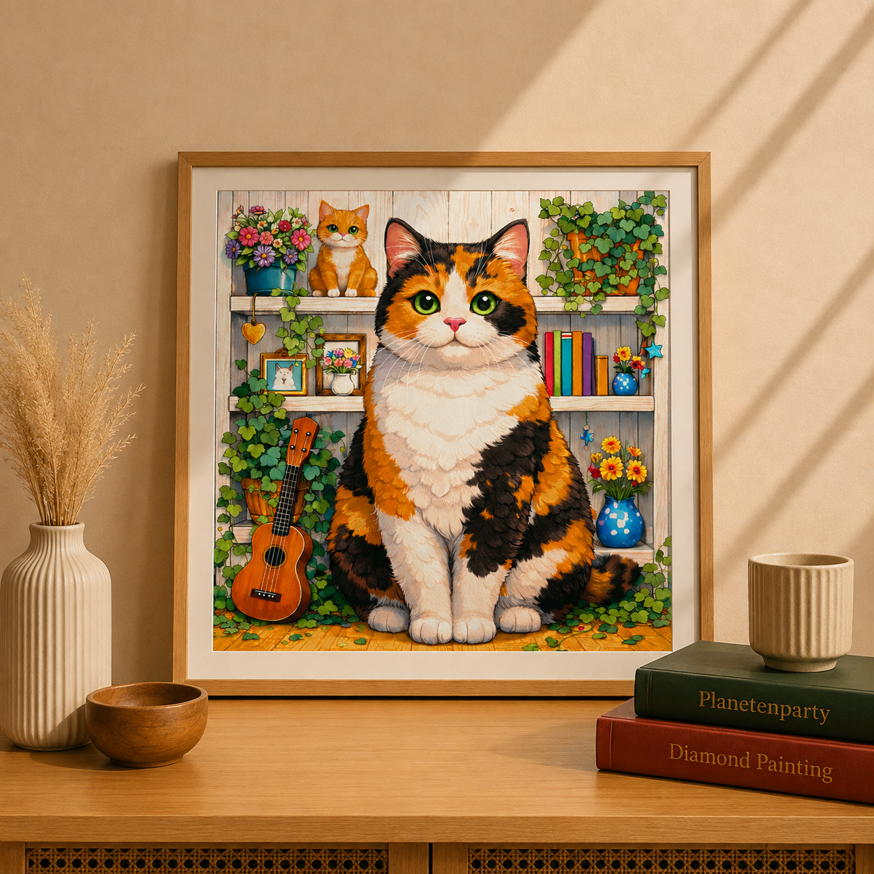 "Mein Regal" / Diamond Painting Bild / 50x50cm / 69 Farben inkl. 8 Sonderfarben / PP033