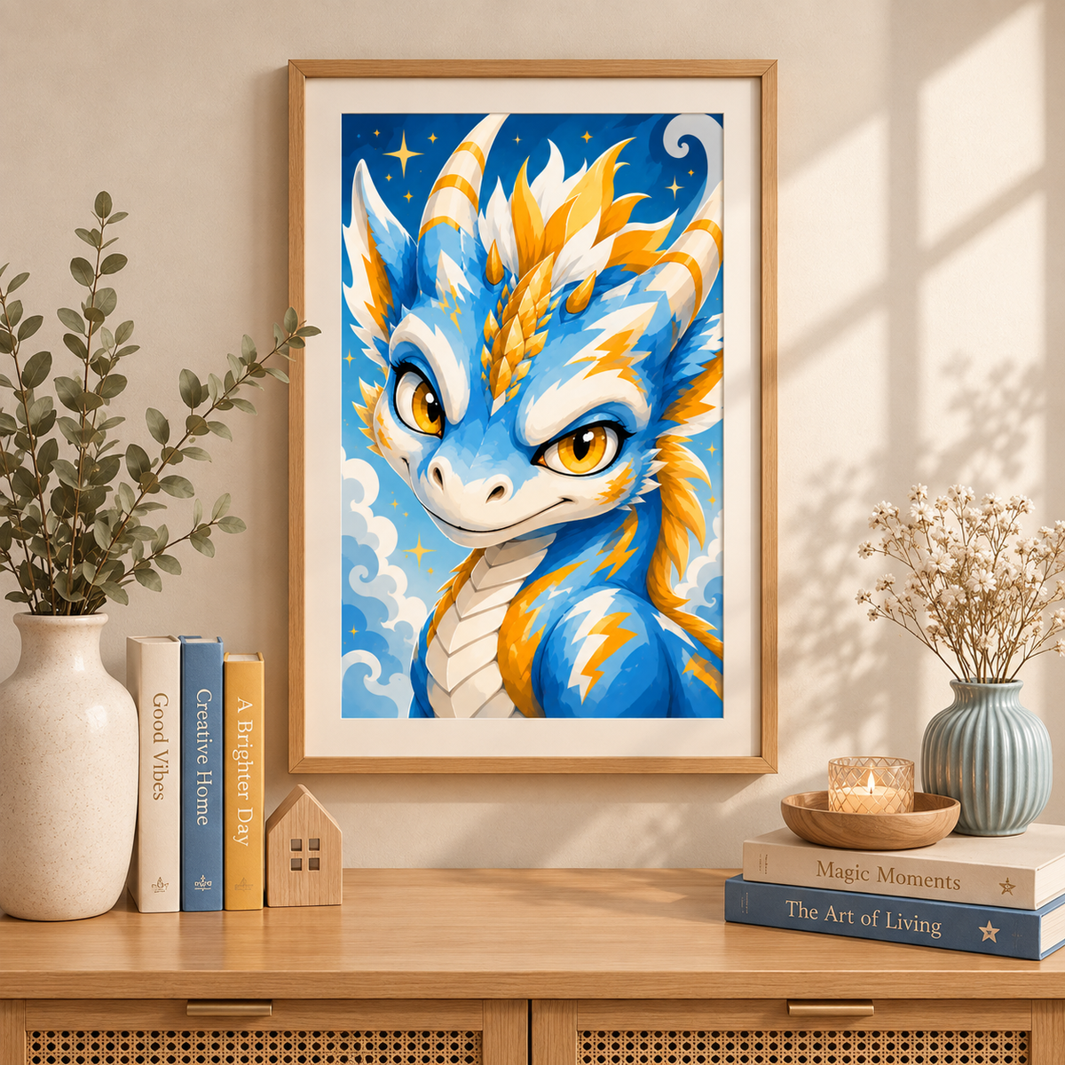 "Dragon in the Sky" / Diamond Painting Bild / 40x60cm / 60 Farben inkl. 10 Sonderfarben / PP093