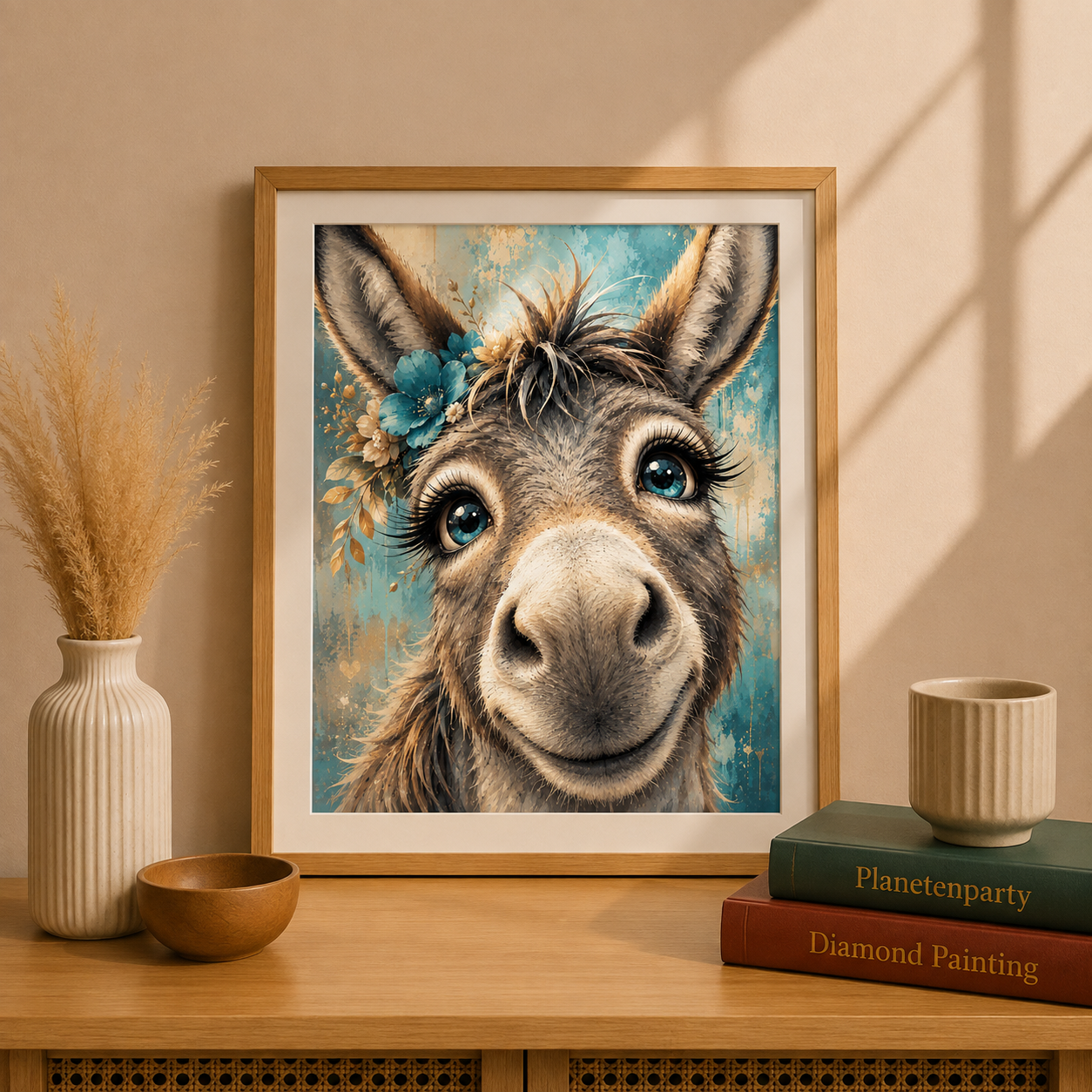"Donkey" / Diamond Painting Bild / 40x50cm / 70 Farben inkl. 10 Sonderfarben / PP047