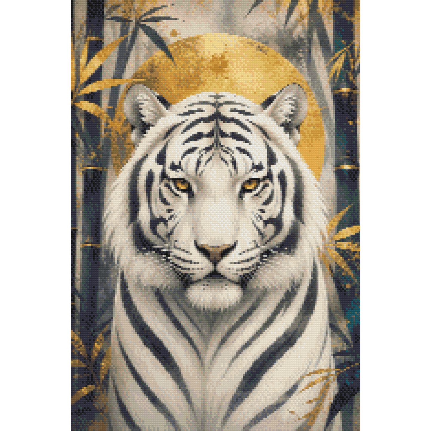 "Golden Tiger" / Diamond Painting Bild / 40x60cm / 60 Farben inkl. 5 Sonderfarben / PP003