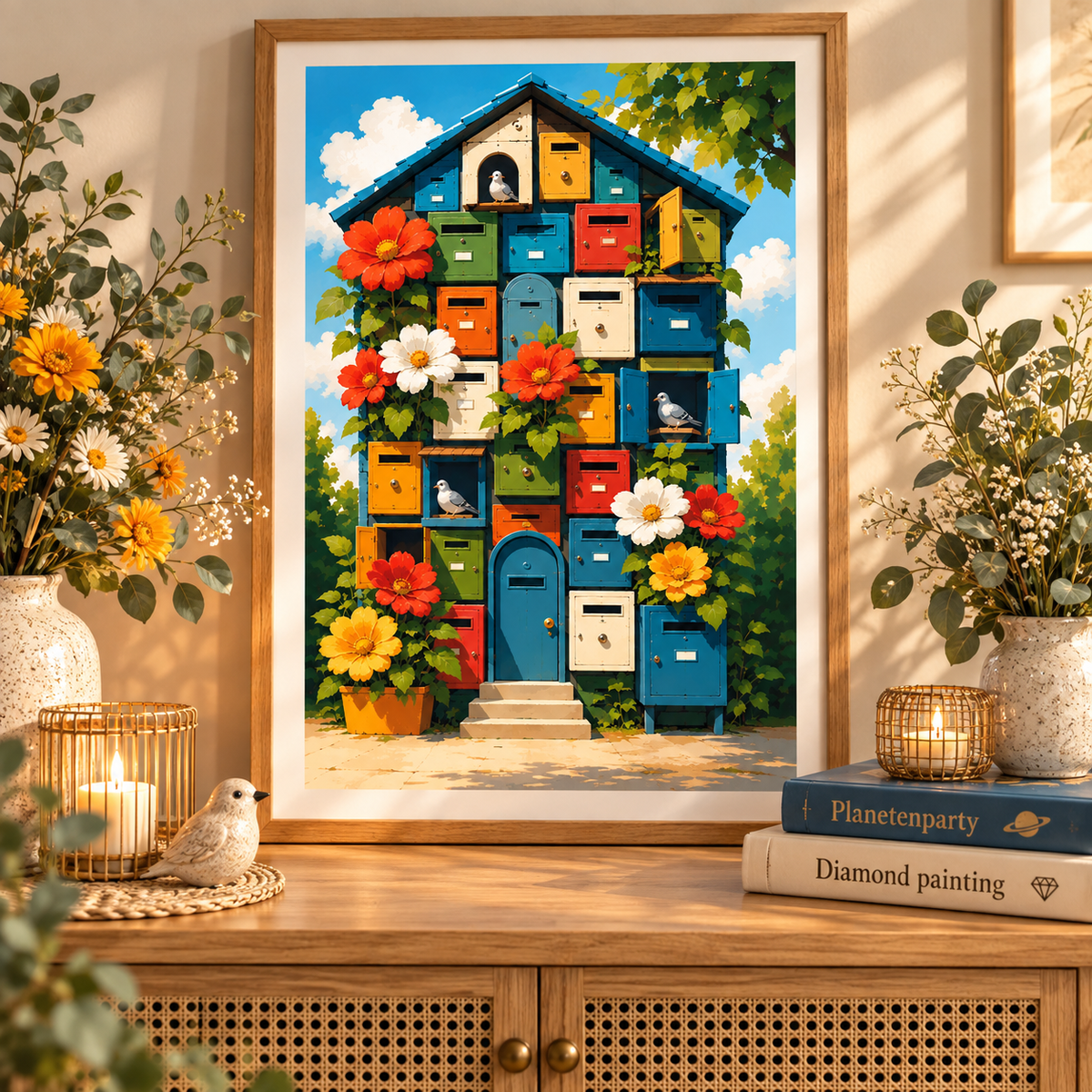 "Das Vogelhaus" / Diamond Painting Bild / 40x60cm / 70 Farben inkl. 6 Sonderfarben / PP121