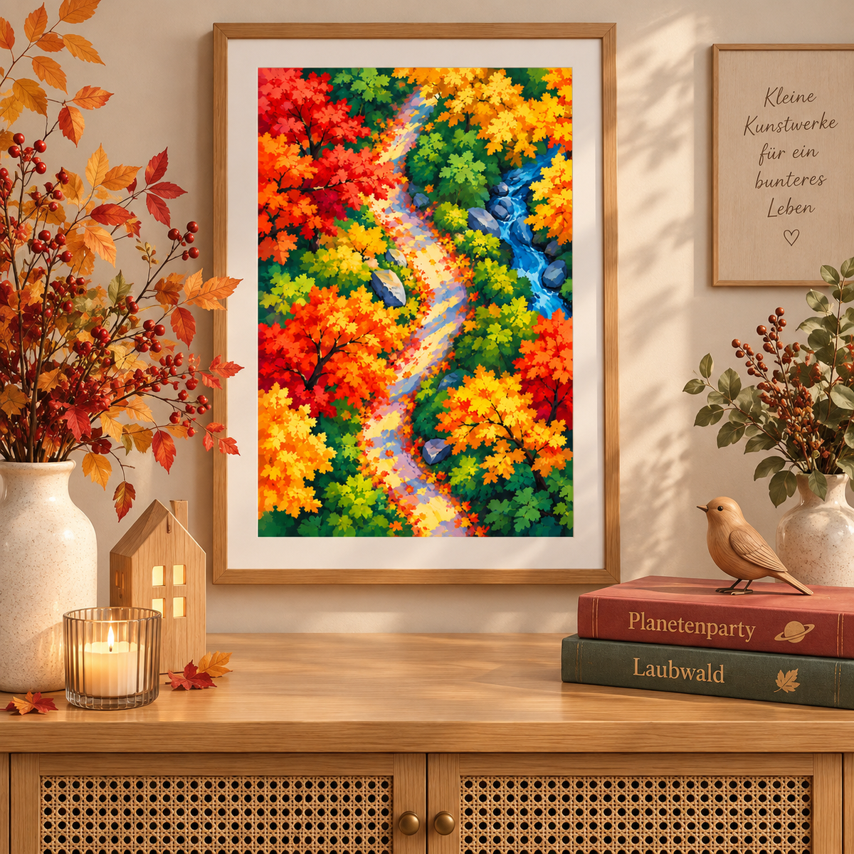 "Herbstlaubwald" / Diamond Painting Bild / 40x60cm / 70 Farben inkl. 9 Sonderfarben / PP096