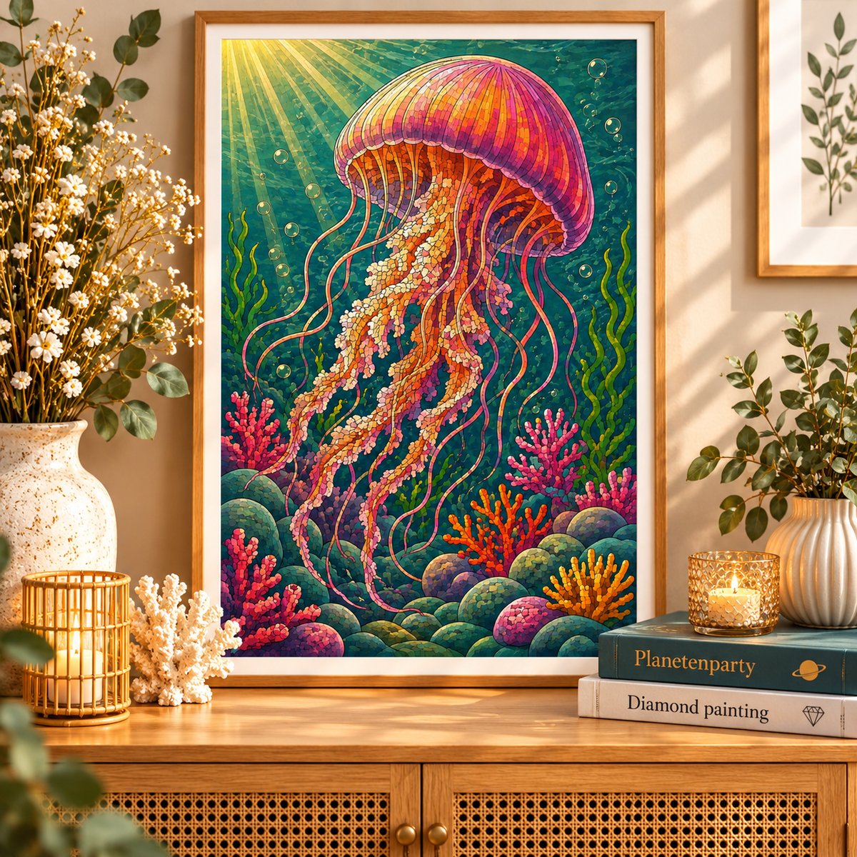 "Jellyfish" / Diamond Painting Bild / 40x60cm / 70 Farben inkl. 9 Sonderfarben / PP130