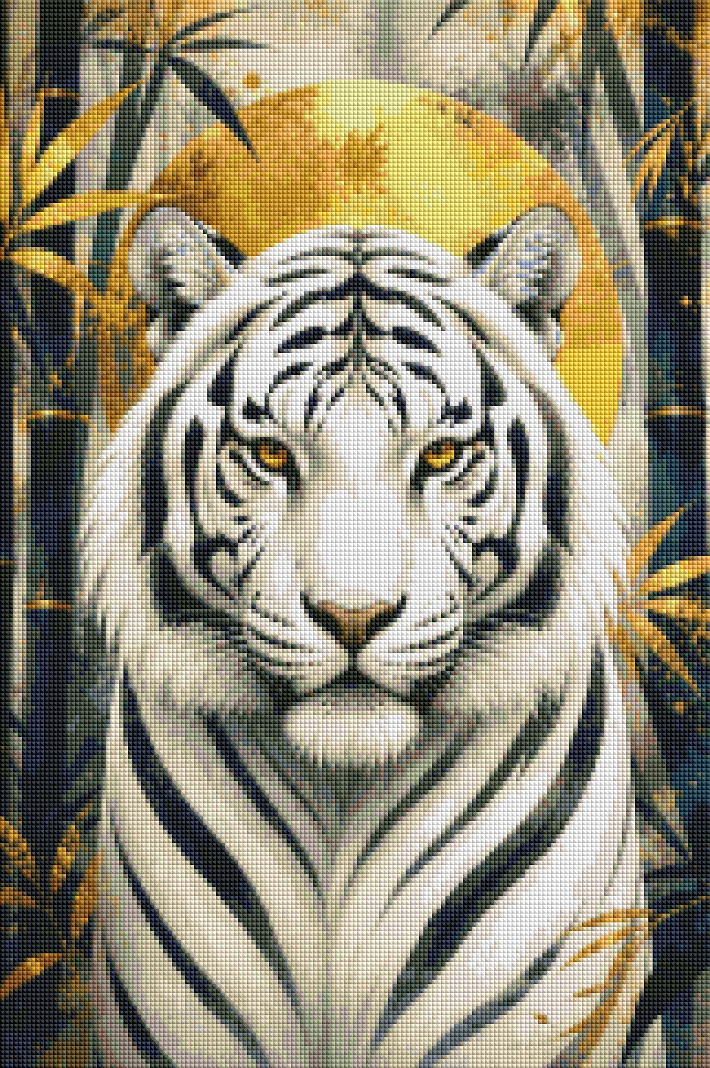 "Golden Tiger" / Diamond Painting Bild / 40x60cm / 60 Farben inkl. 5 Sonderfarben / PP003
