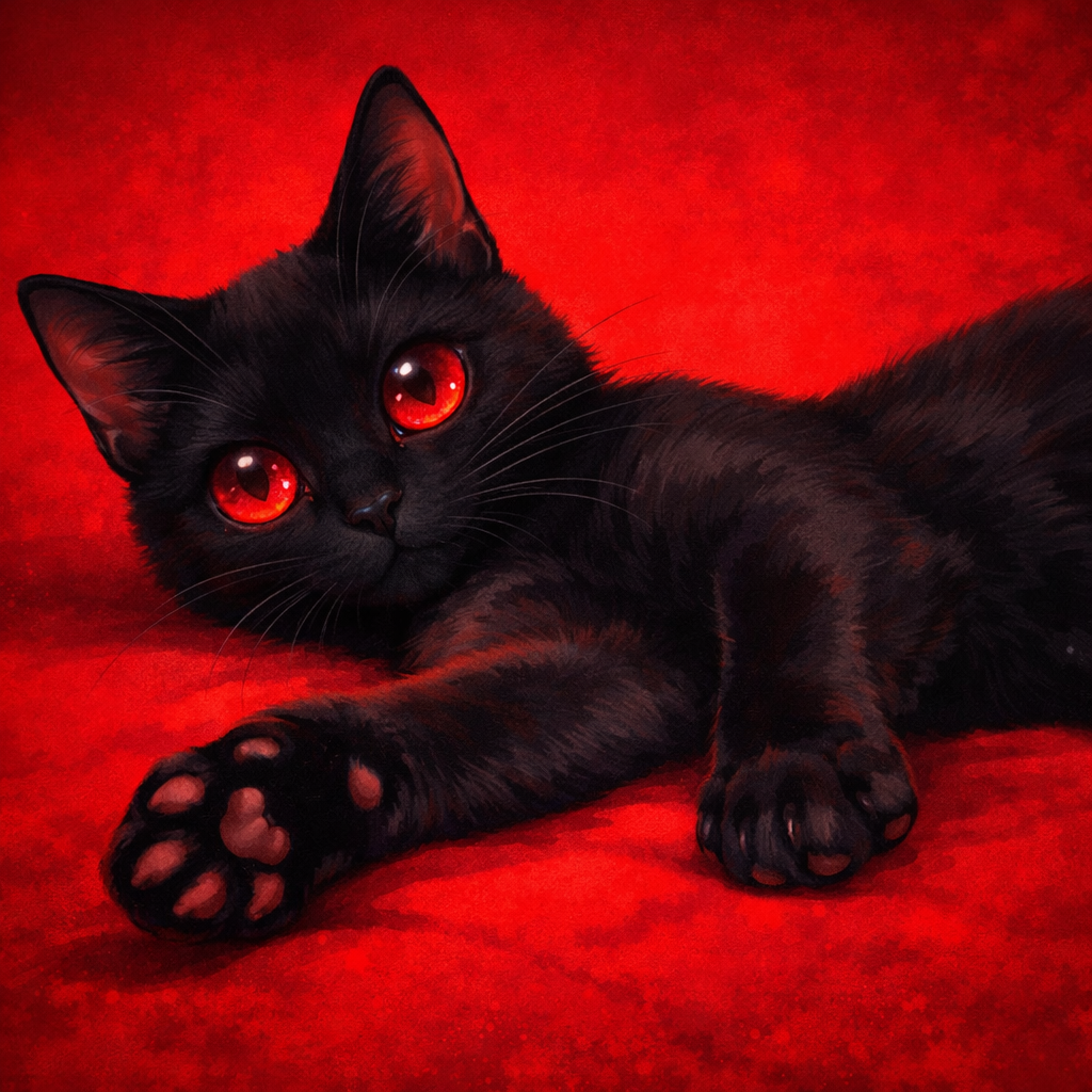 "Black Cat" / Diamond Painting Bild / 50x50cm / 35 farben inkl. 5 Sonderfarben/ PP006