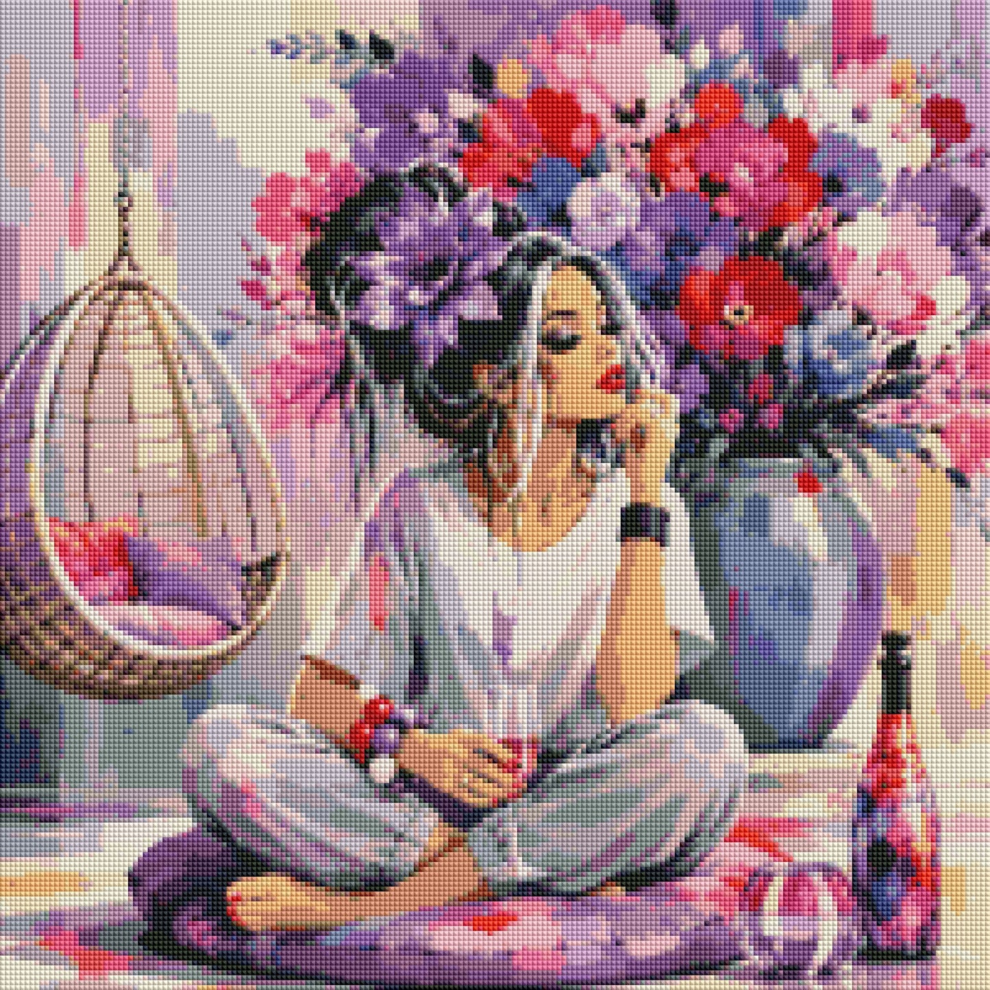 "Velvet Mood" / Diamond Painting Bild / 50x50cm / 60 Farben inkl. 10 Sonderfarben / PP012