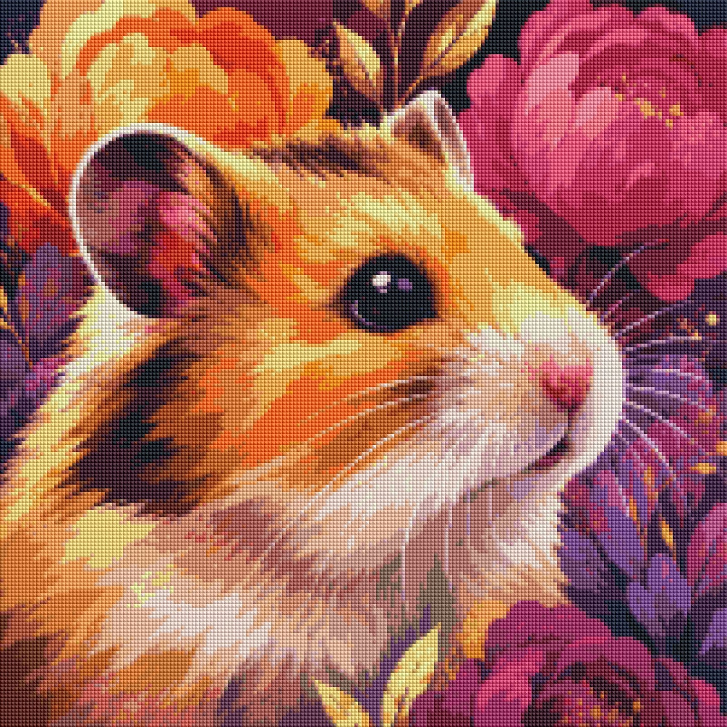 "Hamster Tilda" / Diamond Painting Bild / 50x50cm / 60 Farben inkl. 10 Sonderfarben / PP016
