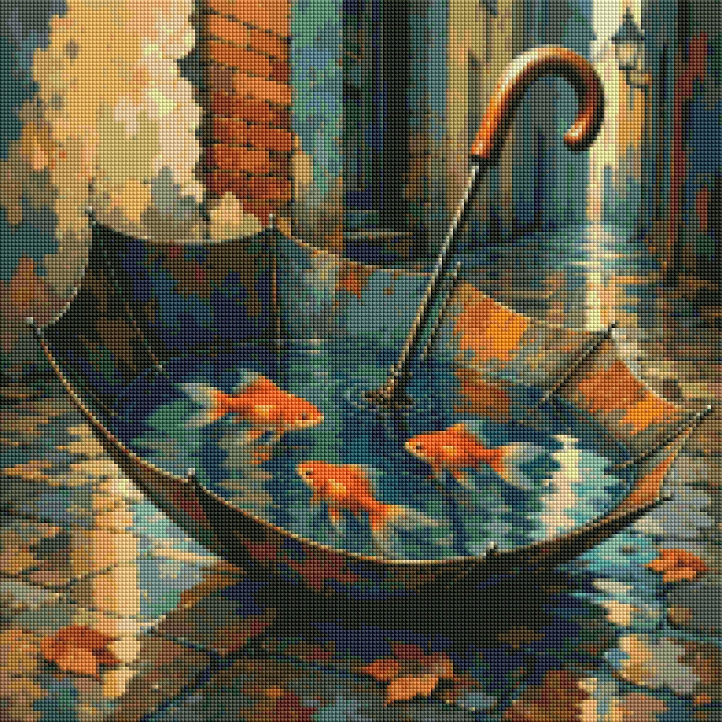 "Traum und Wirklichkeit" / Diamond Painting Bild / 50x50cm / 80 Farben inkl 10 Sonderfarben / PP035.: PP035