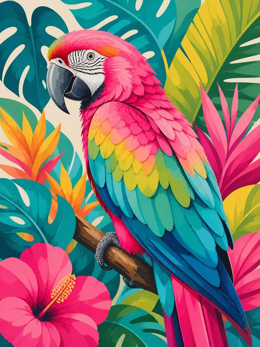 "Bird in Paradise" / Diamond Painting Bild / 40x50cm / 65 Farben inkl. 9 Sonderfarben / PP038