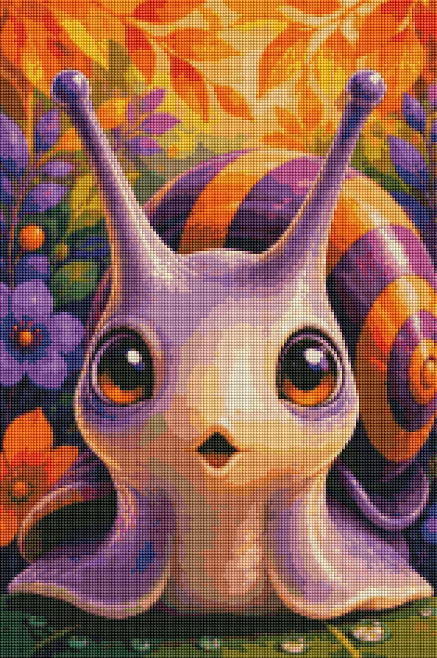 "Oh, a Snail" Diamond Painting Bild / 40x60cm / 70 Farben inkl. 10 Sonderfarben /  PP044