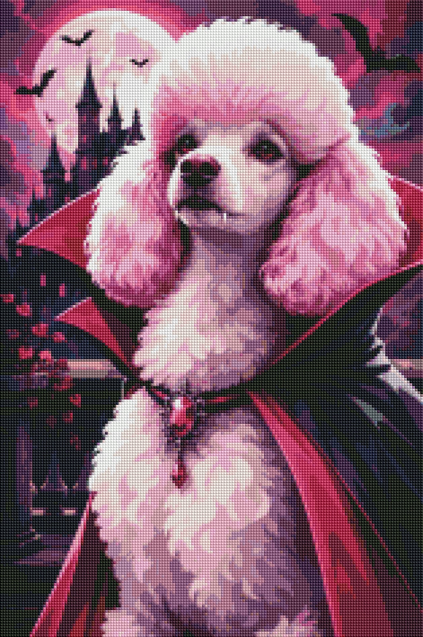 "Bloody and Pink" / Diamond Painting Bild / 40x60cm / 65 Farben inkl. 10 Sonderfarben / PP054