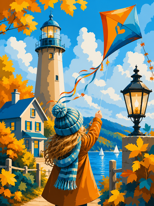 "Frei im Wind " / Diamond Painting Bild / 40x50cm / 60 Farben inkl. 8 Sonderfarben / PP058