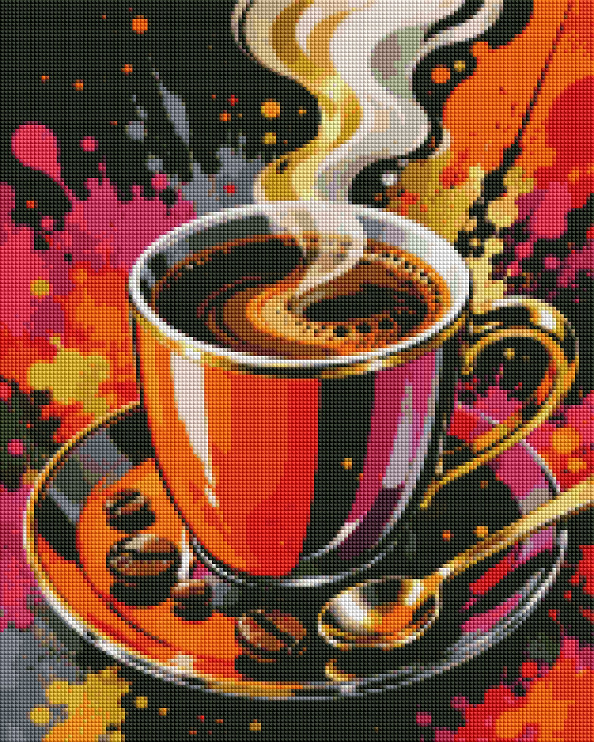 "Espresso de Luxe" / Diamond Painting Bild / 40x50cm / 64 Farben inkl. 8 Sonderfarben / PP062