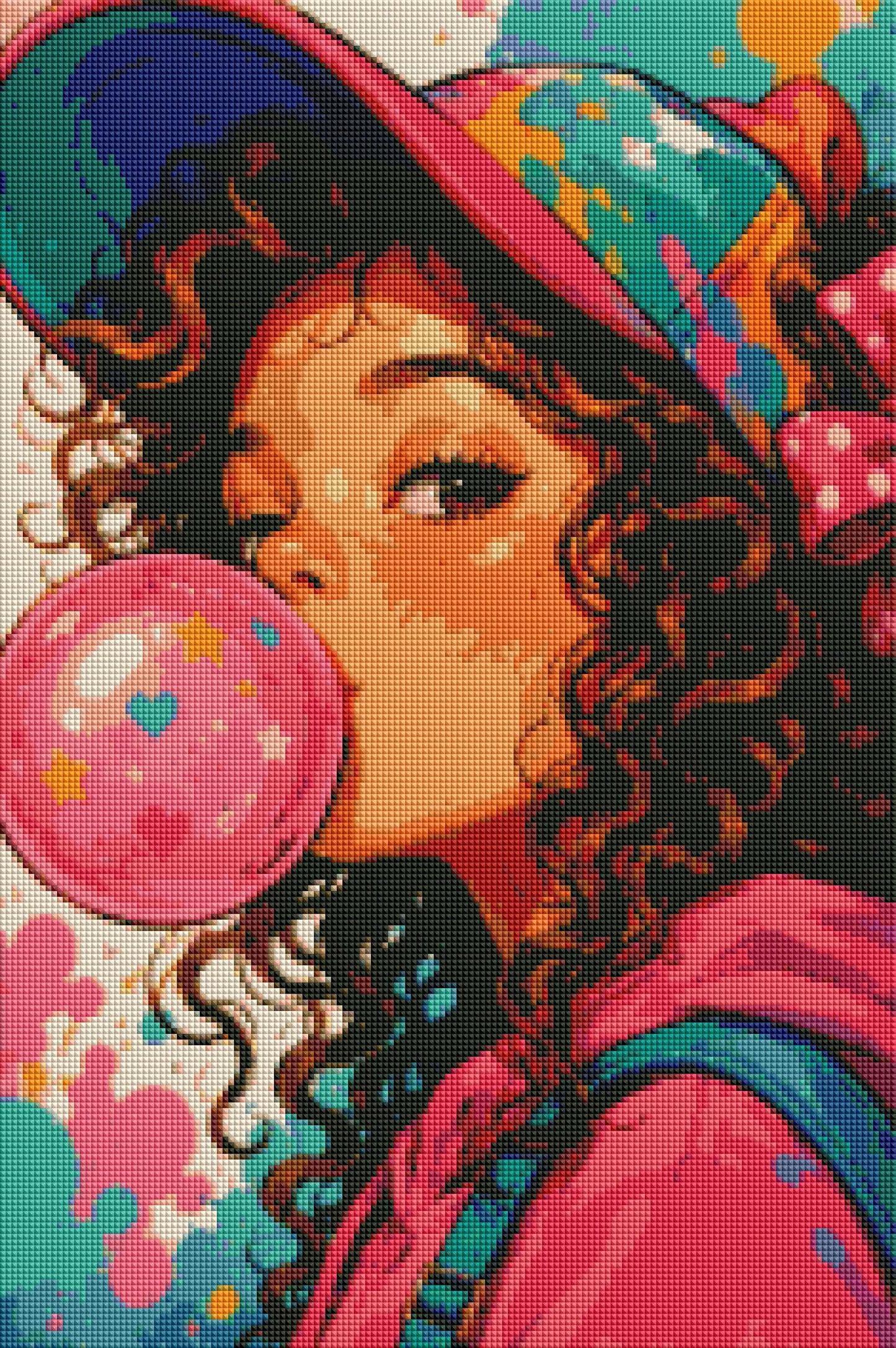 "Bubblegum" / Diamond Painting Bild / 40x60cm / 67 Farben inkl. 10 Sonderfarben / PP066