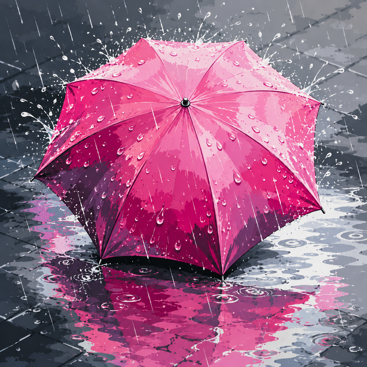 "Drop by Drop" / Diamond Painting Bild / 50x50cm / 65 Farben inkl. 10 Sonderfarben / PP068