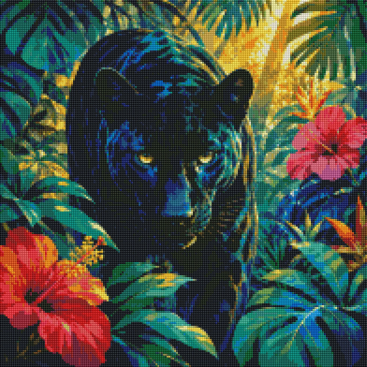 "Der Dschungel in Dir" / Diamond Painting Bild / 50x50cm / 70 Farben inkl. 10 Sonderfarben / PP076