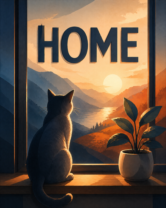 "Home" / Diamond Painting Bild / 40x50cm / 70 Farben inkl. 10 Sonderfarben / PP077