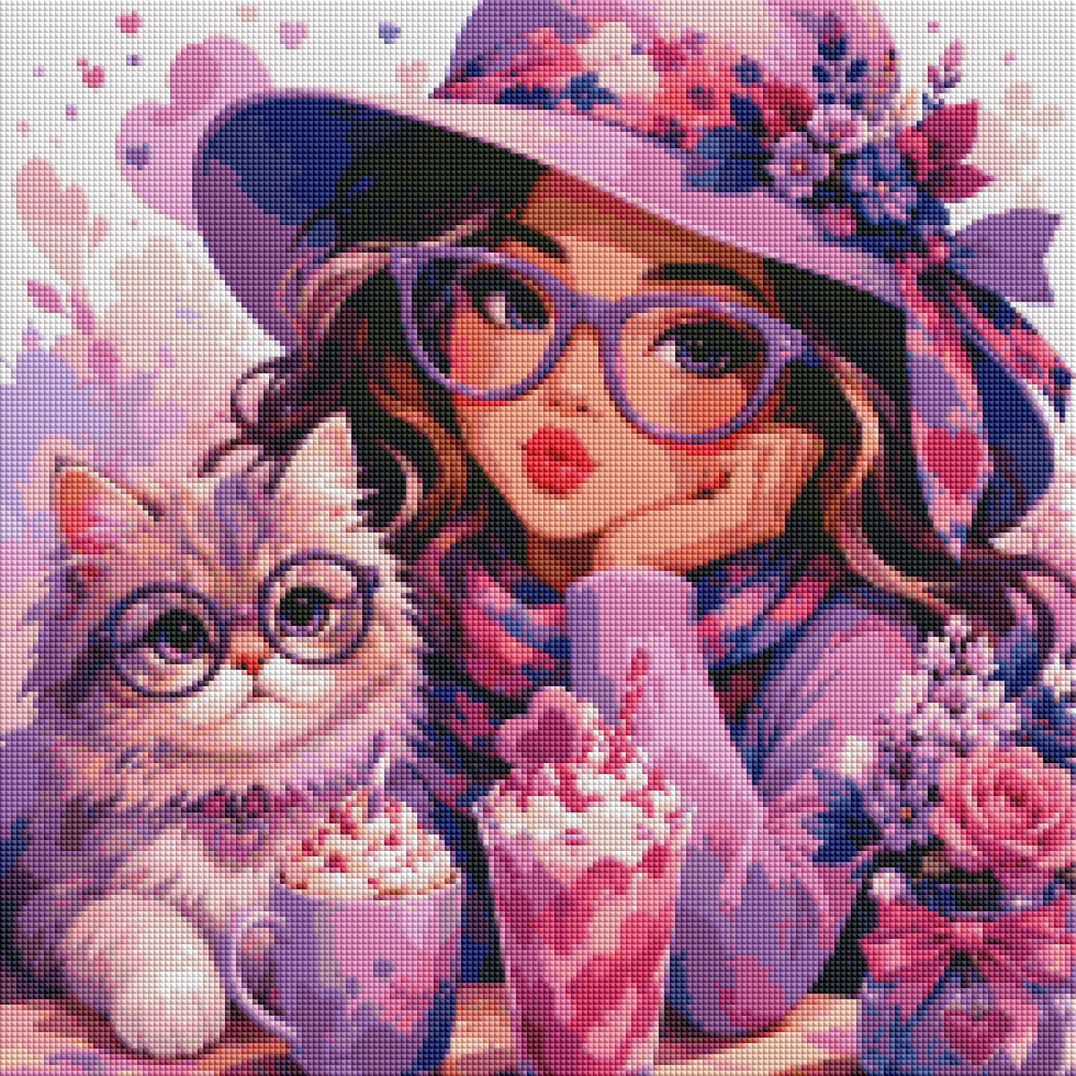 "Girlfriends" / Diamond Painting Bild / 50x50cm / 70 Farben inkl. 10 Sonderfarben / PP078