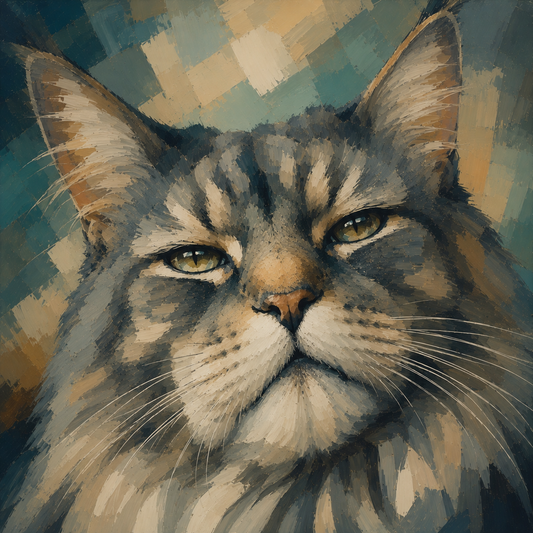 "My old Cat" / Diamond Painting Bild / 40x40cm / 70 Farben inkl. 10 Sonderfarben / PP080