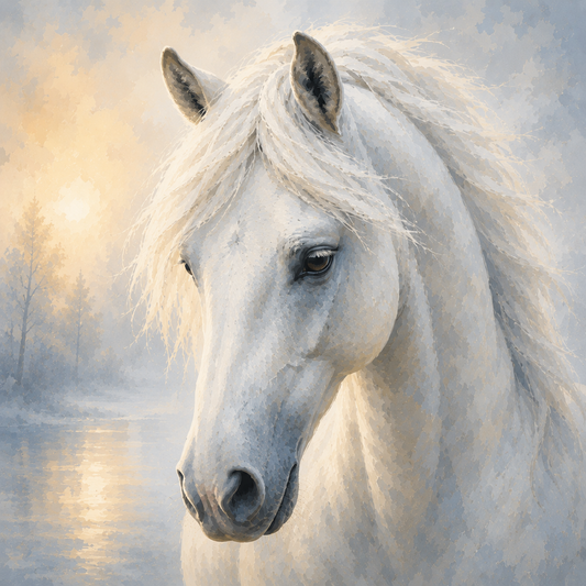 "Nebel und Licht" / Diamond Painting Bild / 50x50cm / 70 Farben inkl. 10 Sonderfarben / PP089