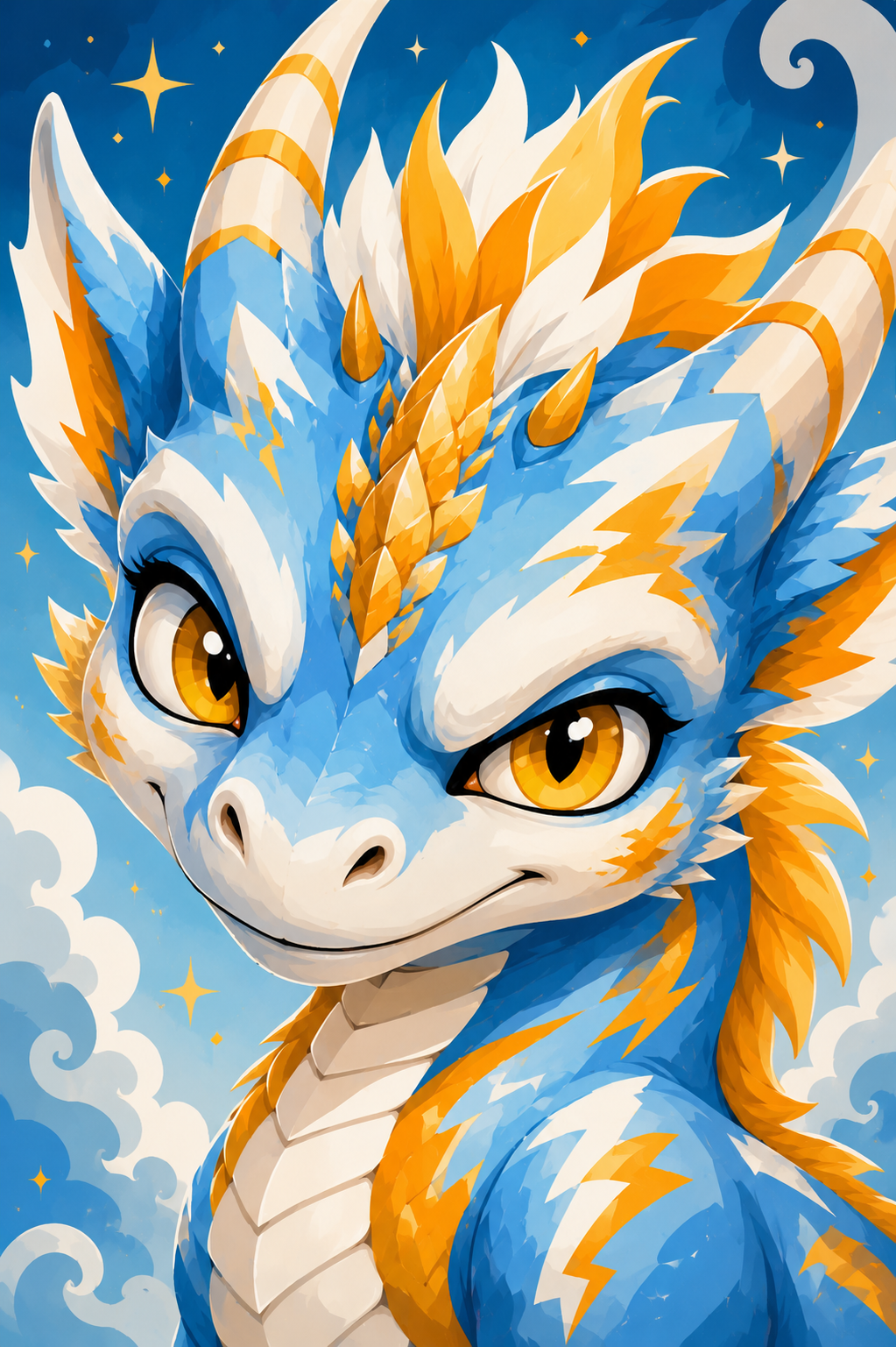 "Dragon in the Sky" / Diamond Painting Bild / 40x60cm / 60 Farben inkl. 10 Sonderfarben / PP093