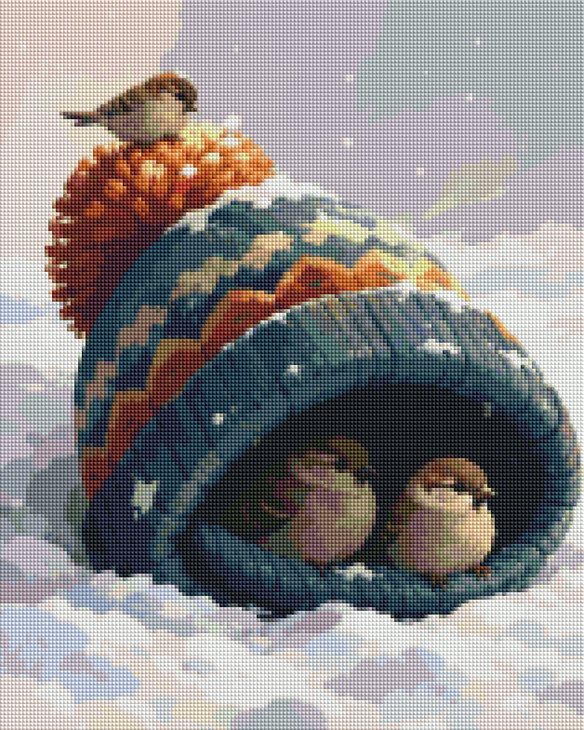 "Winterwarm" / Diamond Painting Bild / 40x50cm / 70 Farben inkl. 6 Sonderfarben / PP094