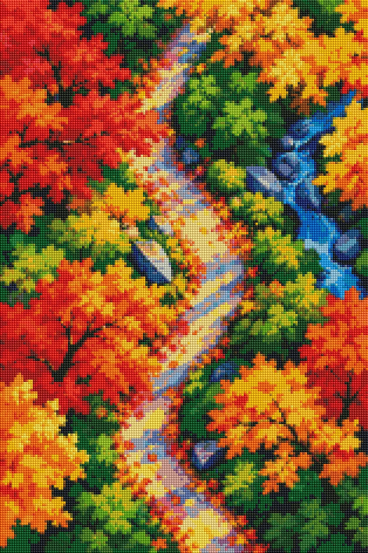 "Herbstlaubwald" / Diamond Painting Bild / 40x60cm / 70 Farben inkl. 9 Sonderfarben / PP096