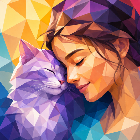 "Vertraute Seelen" / Diamond Painting Bild / 50x50cm / 80 Farben inkl. 9 Sonderfarben / PP118