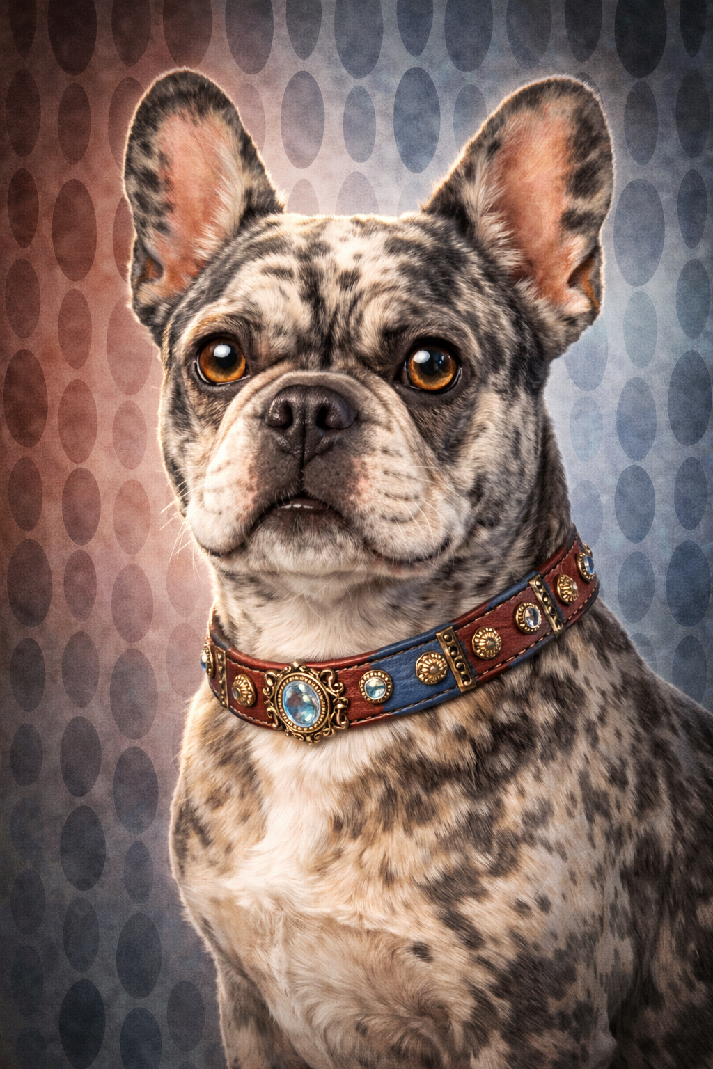"French and Bully" / Diamond Painting Bild / 40x60cm / 70 Farben inkl. 10 Sonderfarben / PP122