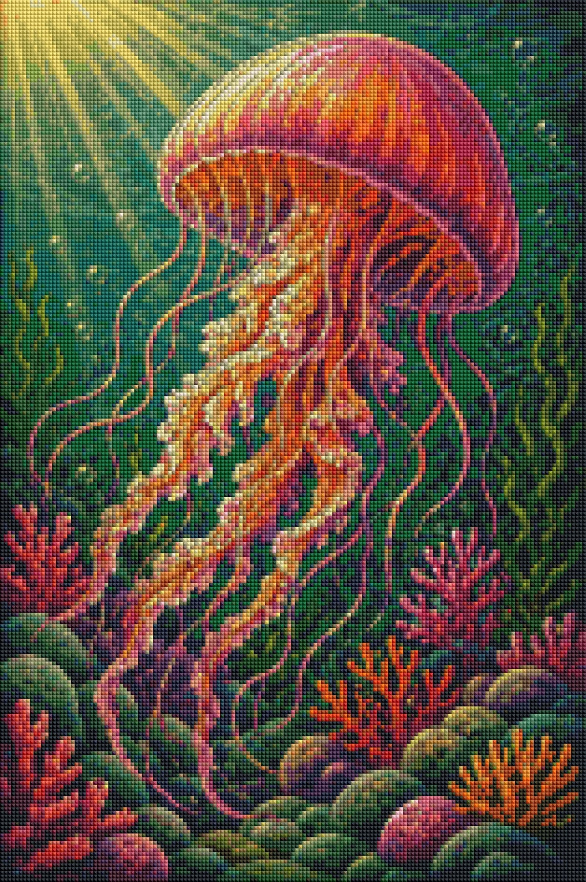 "Jellyfish" / Diamond Painting Bild / 40x60cm / 70 Farben inkl. 9 Sonderfarben / PP130