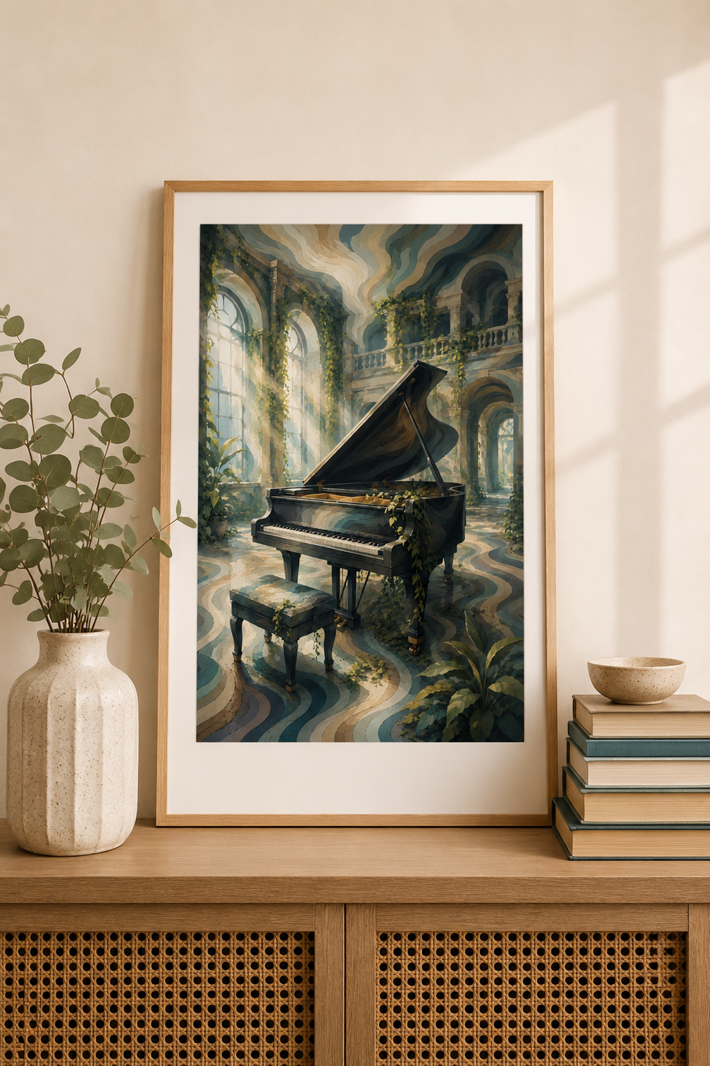 "Piano der Stille" Diamond Painting Bild / 40x60cm / 70 Farben inkl. 8 Sonderfarben /  PP023