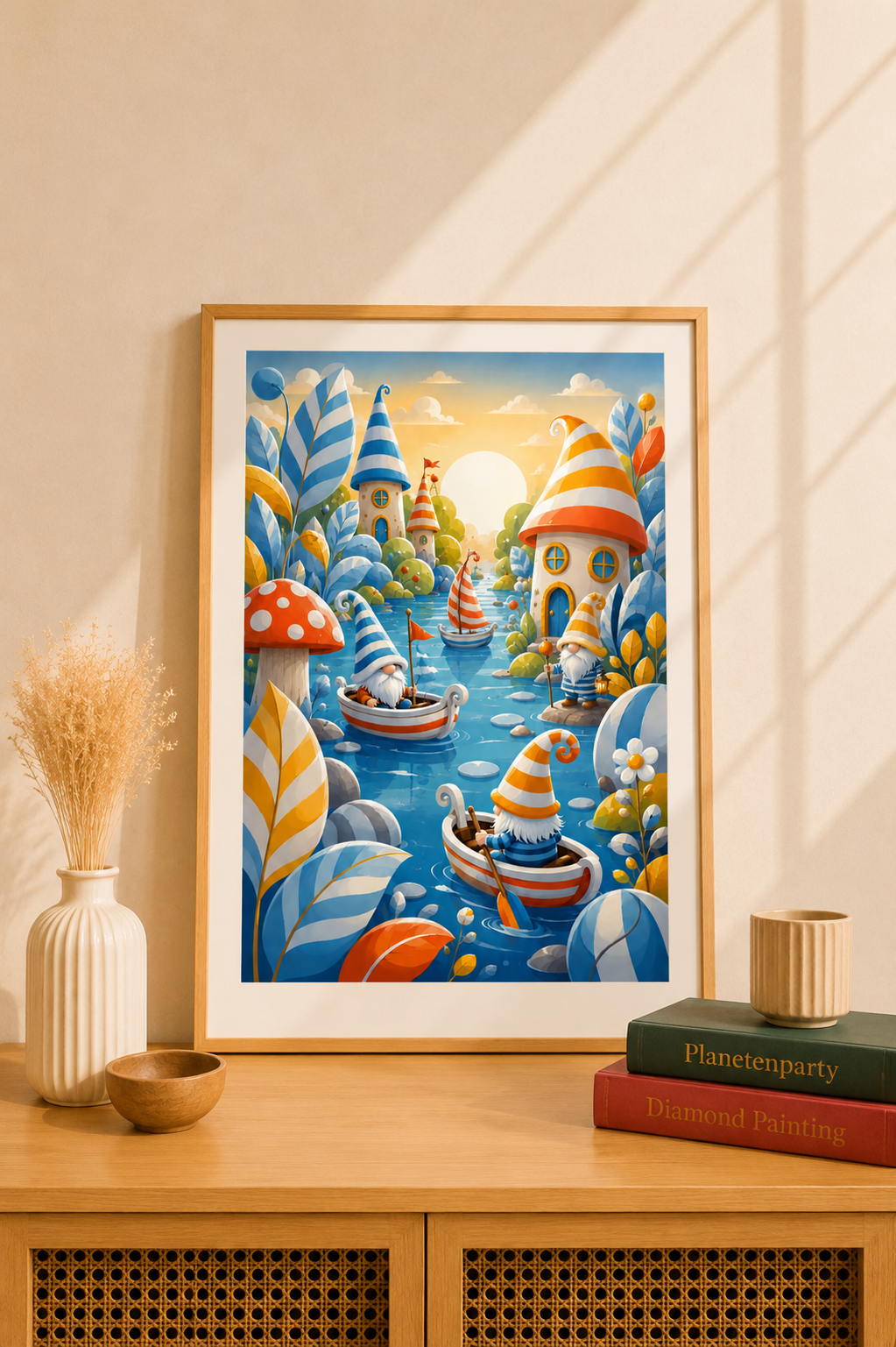 "Tal der kleinen Boote" / Diamond Painting Bild /  40x60cm / 70 Farben inkl. 9 Sonderfarben / PP029