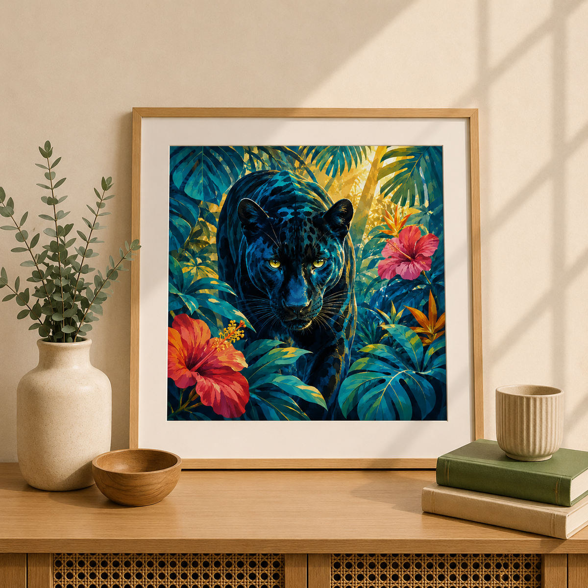 "Der Dschungel in Dir" / Diamond Painting Bild / 50x50cm / 70 Farben inkl. 10 Sonderfarben / PP076