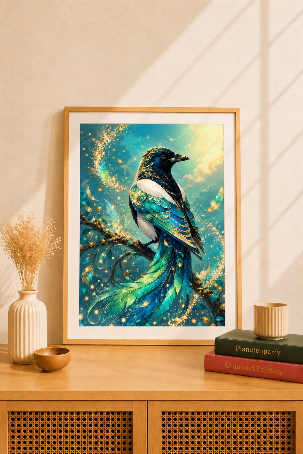 "Melodie der Elster" / Diamond Painting Bild / 40x50cm / 70 Farben inkl. 10 Sonderfarben / PP017