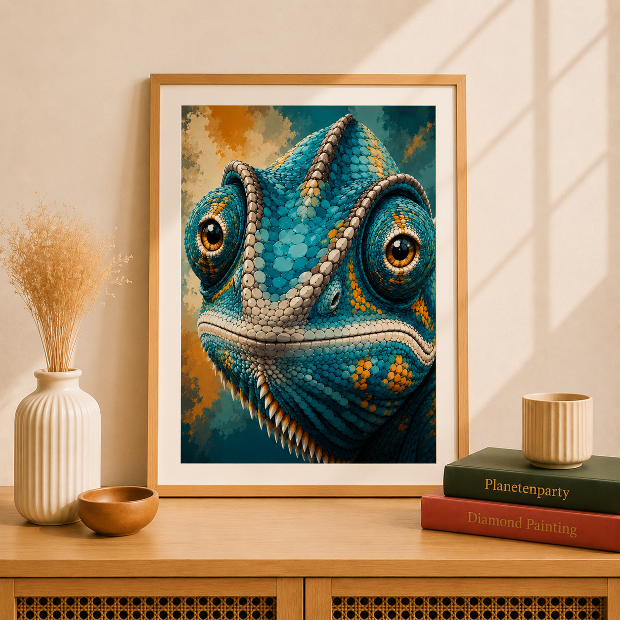 "Exotic Blue" / Diamond Painting Bild / 40x50cm / 60 Farben inkl. 10 Sonderfarben / PP020